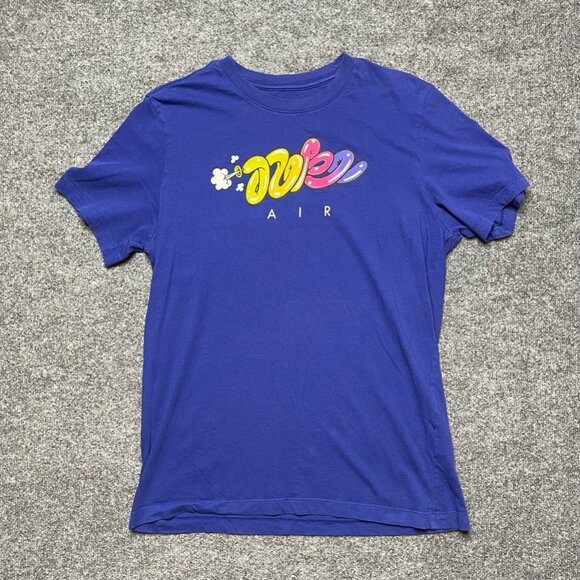 The Nike Tee Other - Nike Air Core Mens Graphic T-Shirt Blue Short Sleeve Crew Neck L